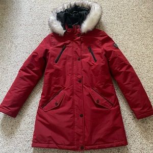 HFX fall & winter coat, red, size S (or 4)